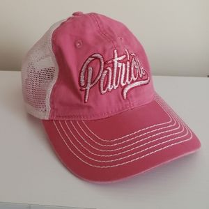 Patriots baseball pink white trucker hat